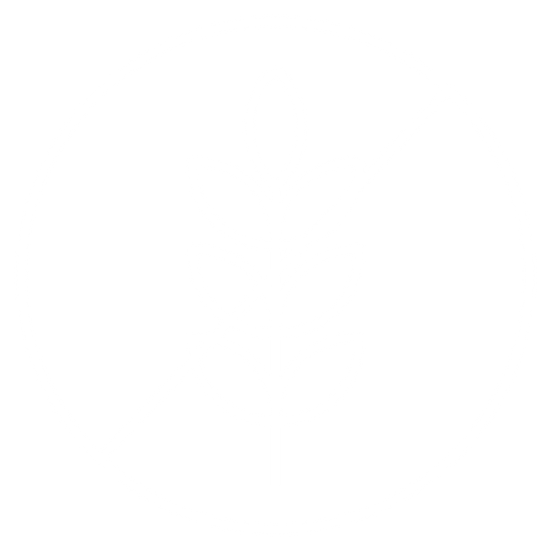 Icono cuadrado azul con un gráfico lineal blanco de una espiga de trigo tachada, indicando 